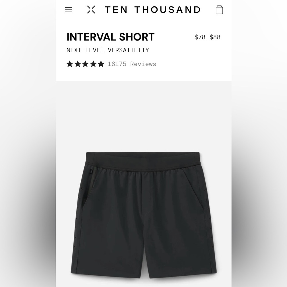 Ten Thousand Interval Shorts - Size M - 5” w/ Liner - Good Condition - 5x Pairs